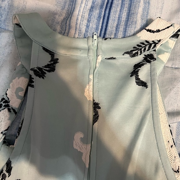 Light Blue Floral Dress - Picture 3 of 5